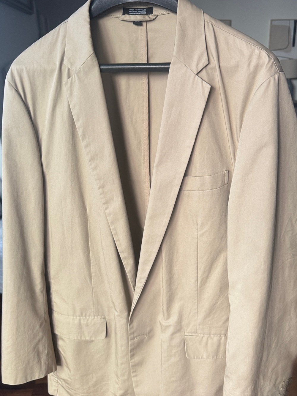 DKNY Men's Beige Blazer Jacket Lightweight Casual Modern